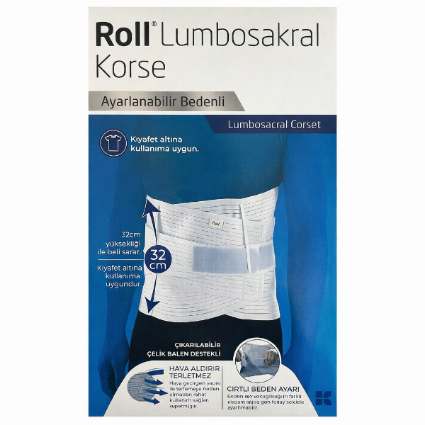 Roll Lumbosakral Korse Ayarlanabilir Bedenli